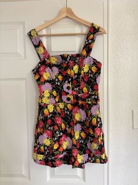 The Yukiko Noritake Portside Button-Front Romper by Maeve size 8